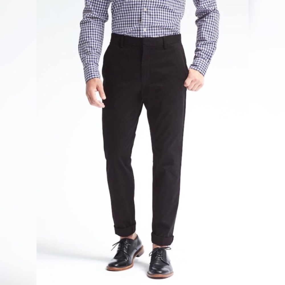 Banana Republic Aiden Chino Pants Slim Black 30x32